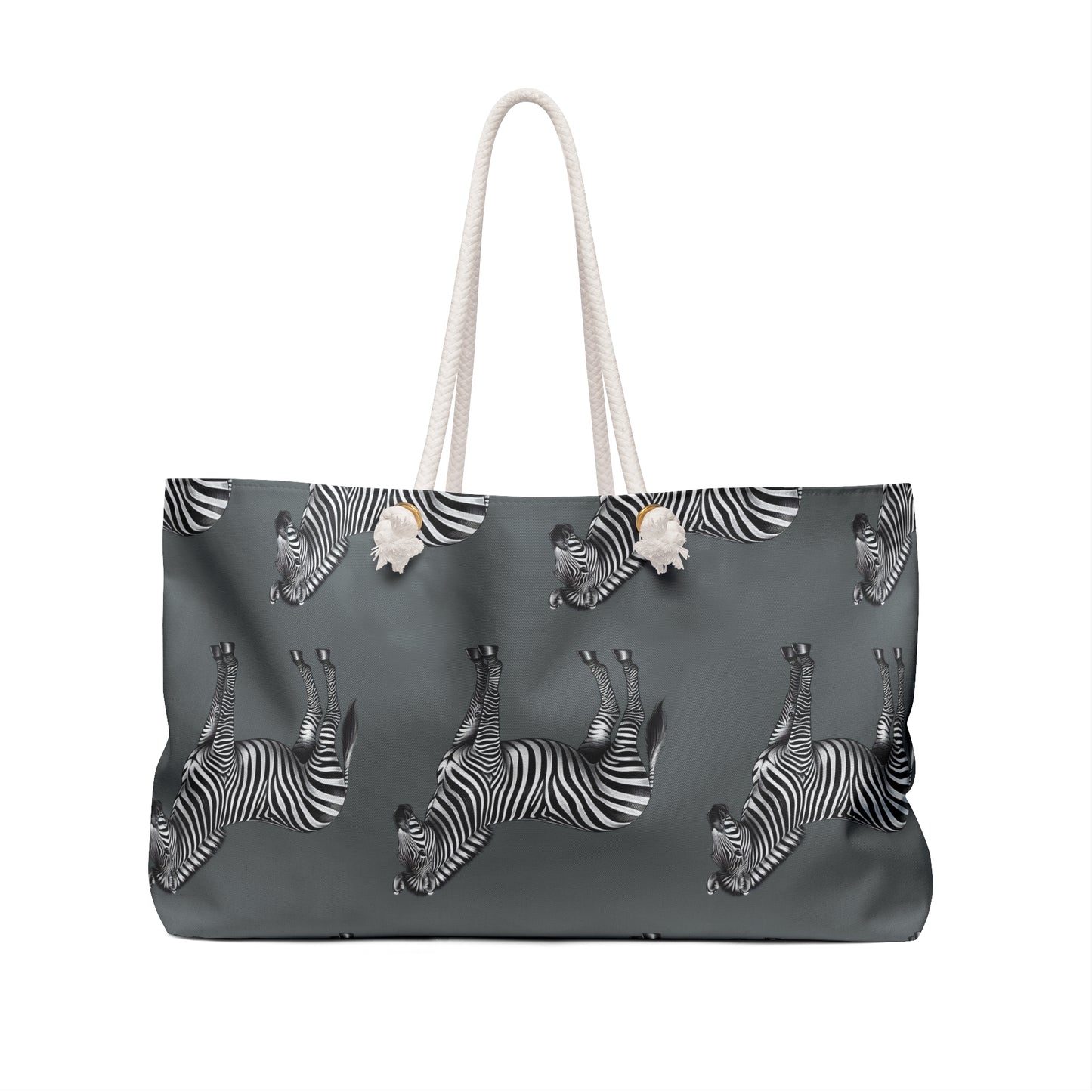 Gray Zebra Weekender Bag for Travel & Leisure