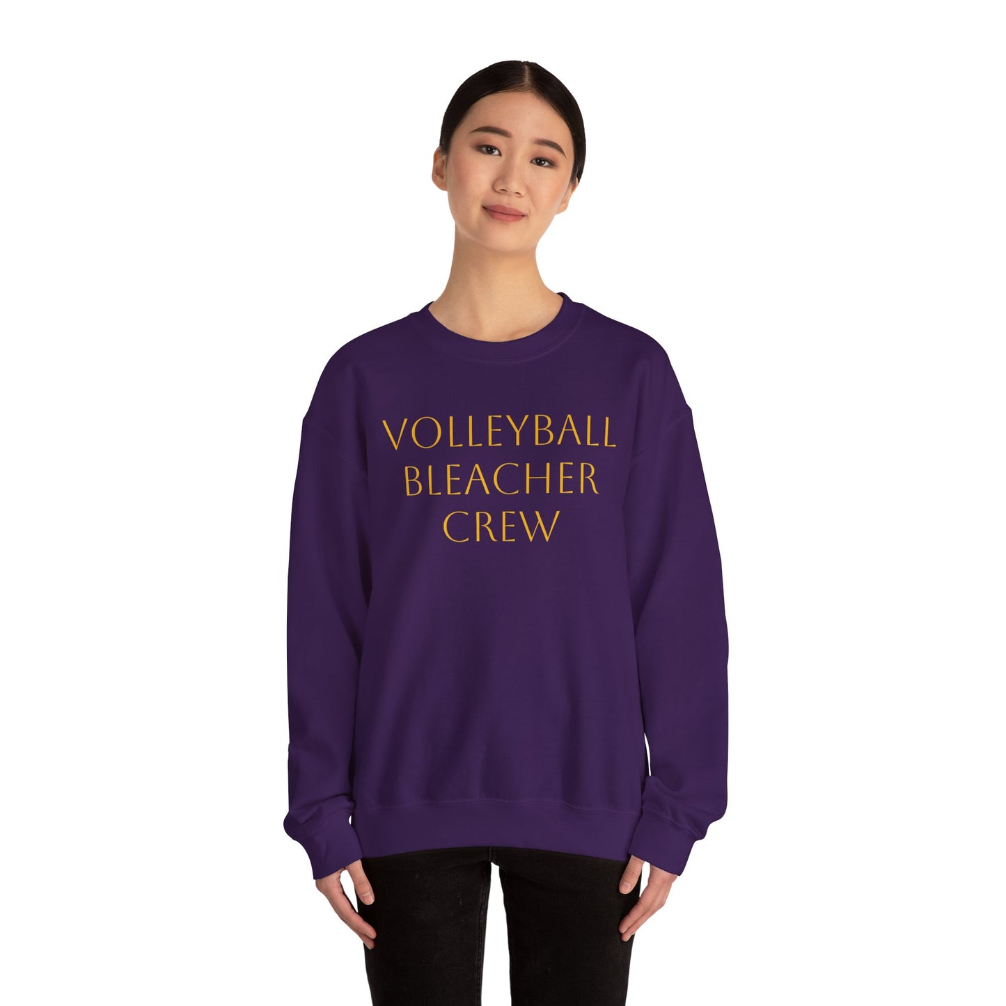 Team Volleyball Sweatshirt - Gold and Purple Unisex Heavy Blend™ Crewneck