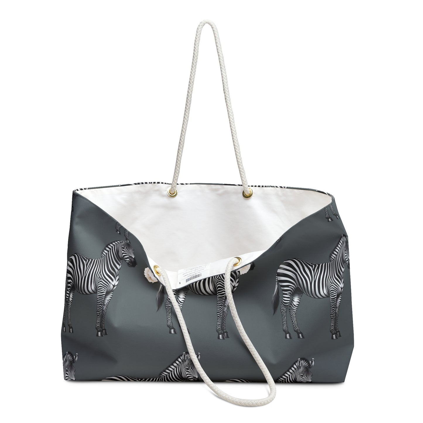 Gray Zebra Weekender Bag for Travel & Leisure