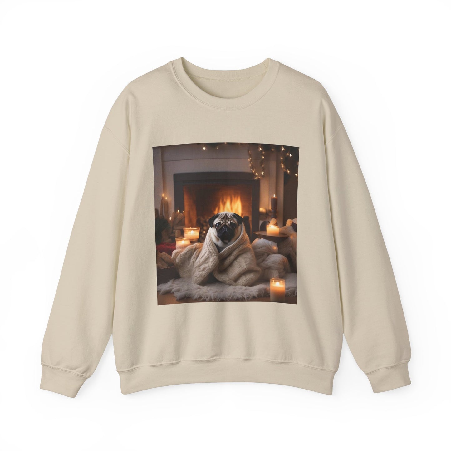 Pug Lover Sweatshirt, Cute Pet Apparel, Perfect for Winter, Gift for Dog Owners, Casual Winter Wear, Relaxed Crewneck