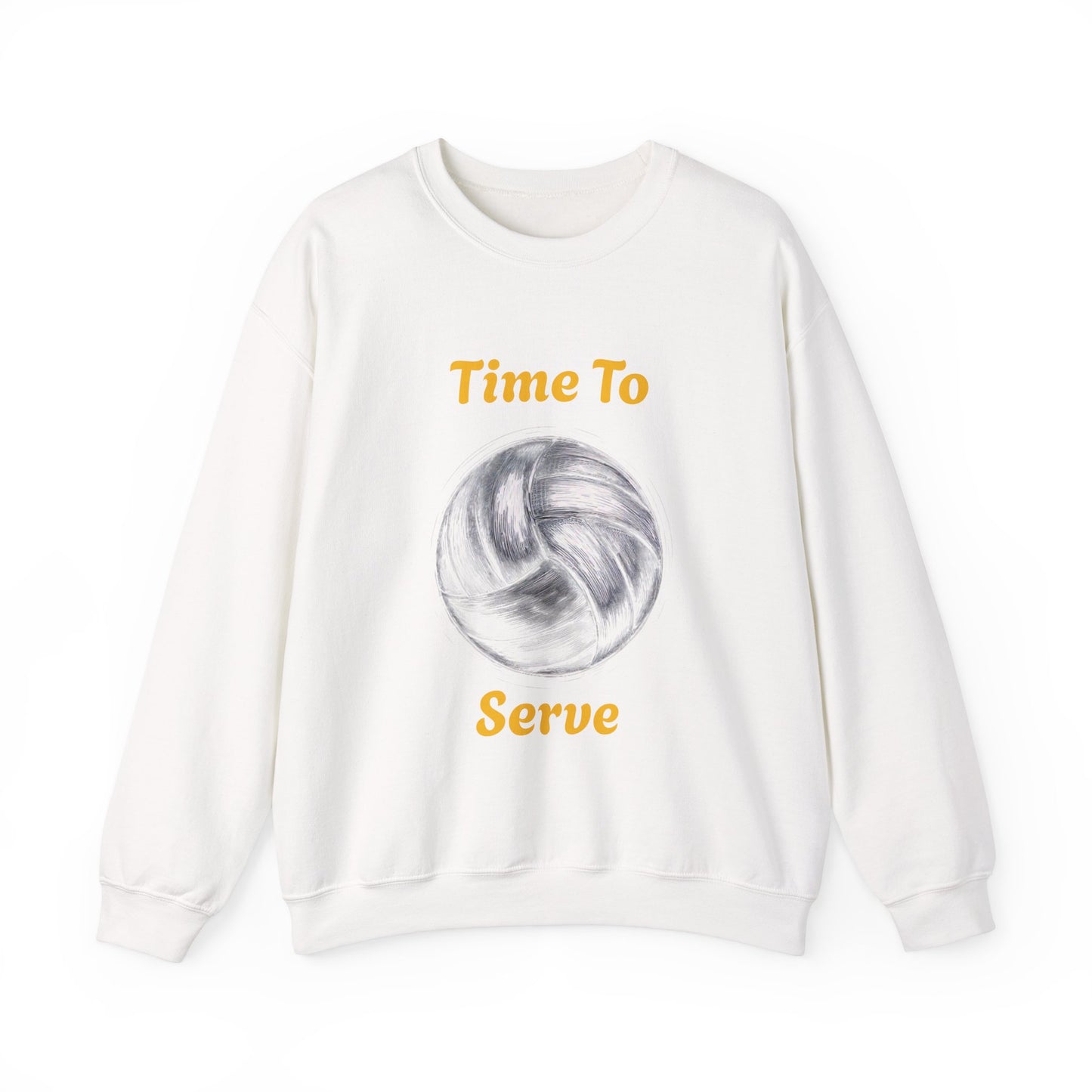 Volleyball Crewneck Sweatshirt - "Time to Serve"