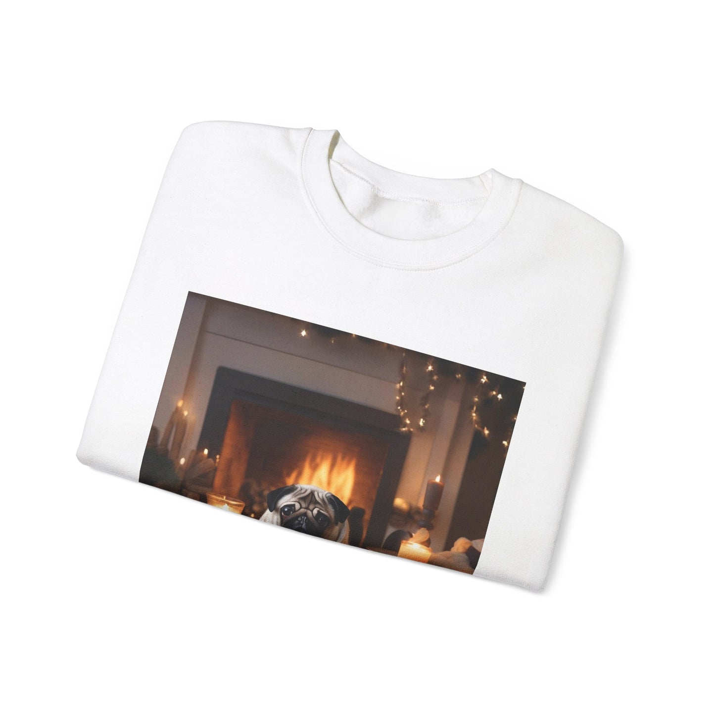 Pug Lover Sweatshirt, Cute Pet Apparel, Perfect for Winter, Gift for Dog Owners, Casual Winter Wear, Relaxed Crewneck
