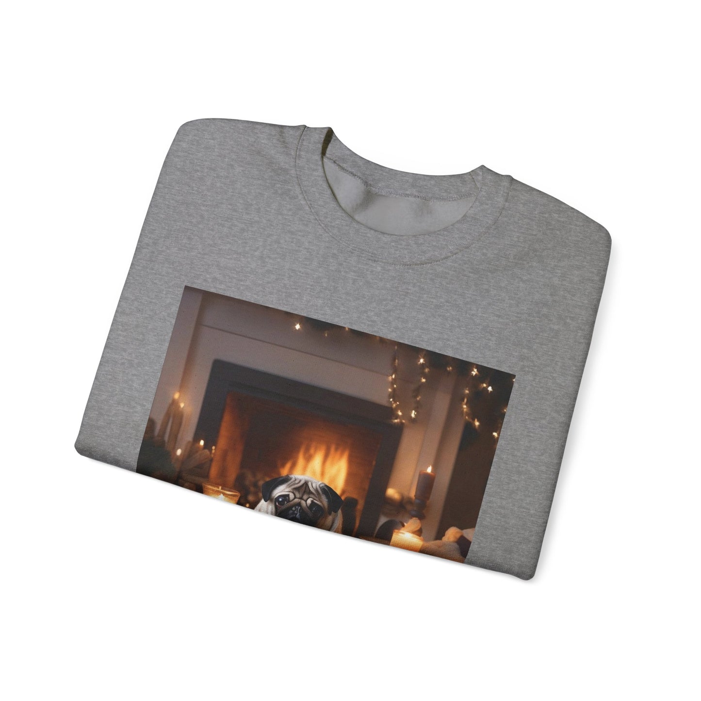 Pug Lover Sweatshirt, Cute Pet Apparel, Perfect for Winter, Gift for Dog Owners, Casual Winter Wear, Relaxed Crewneck
