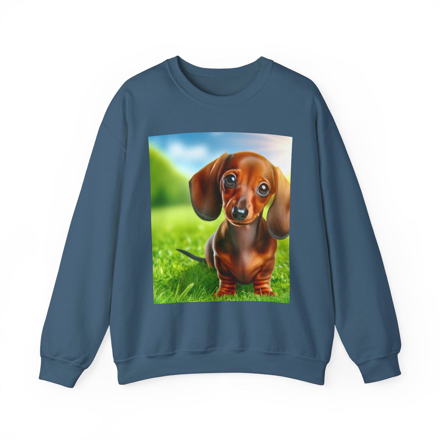 Cute Dachshund Graphic Sweatshirt, Dog Lover Gift, Cozy Pet Apparel, Casual Outfit, Warm Layering Sweatshirt