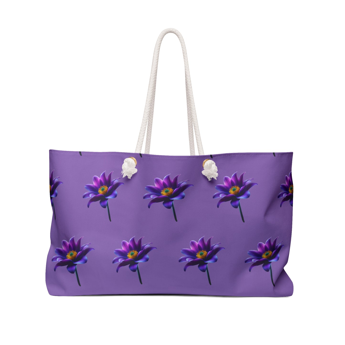 Purple Flower Weekender Bag for Travel & Leisure