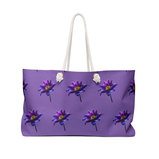 Purple Flower Weekender Bag for Travel & Leisure