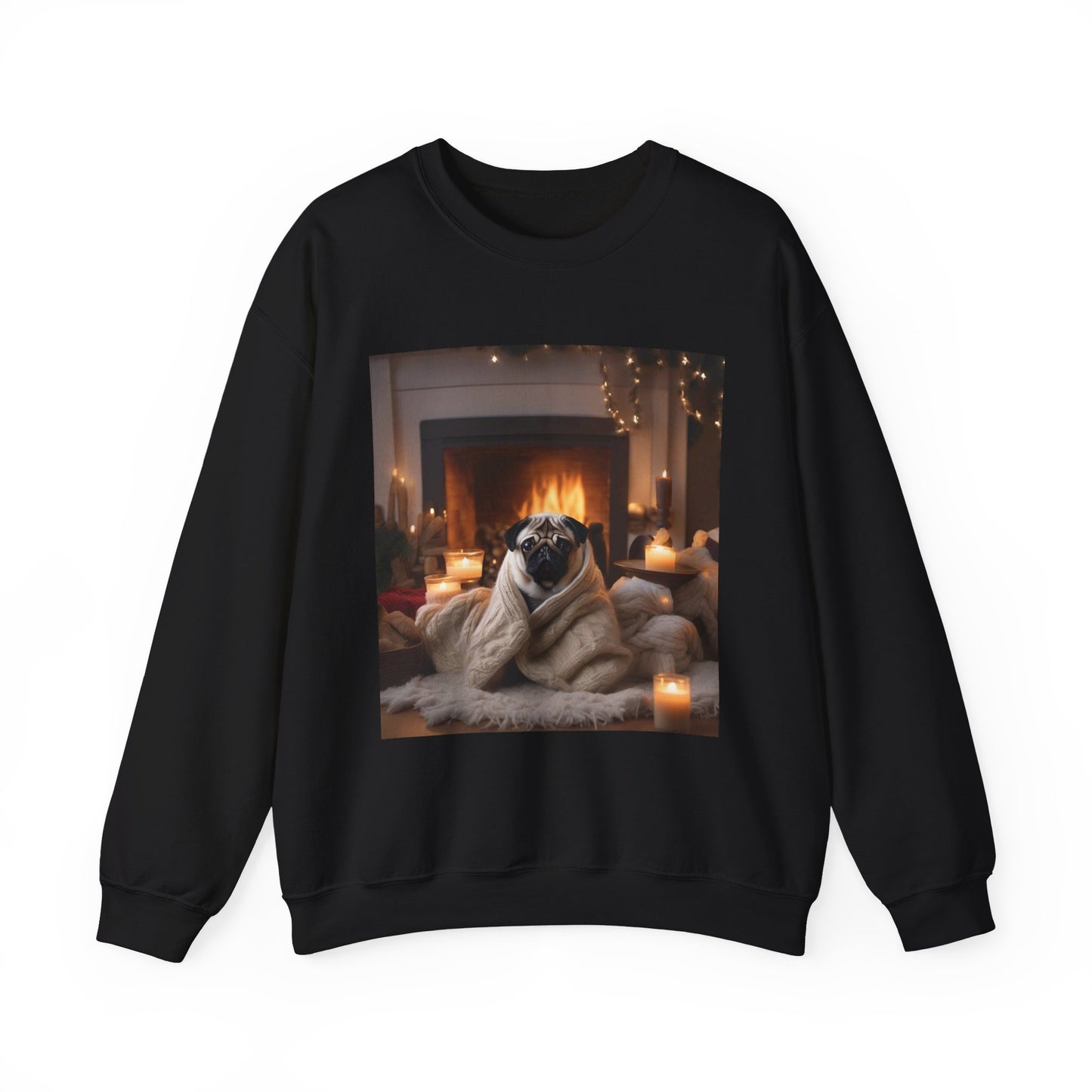 Pug Lover Sweatshirt, Cute Pet Apparel, Perfect for Winter, Gift for Dog Owners, Casual Winter Wear, Relaxed Crewneck