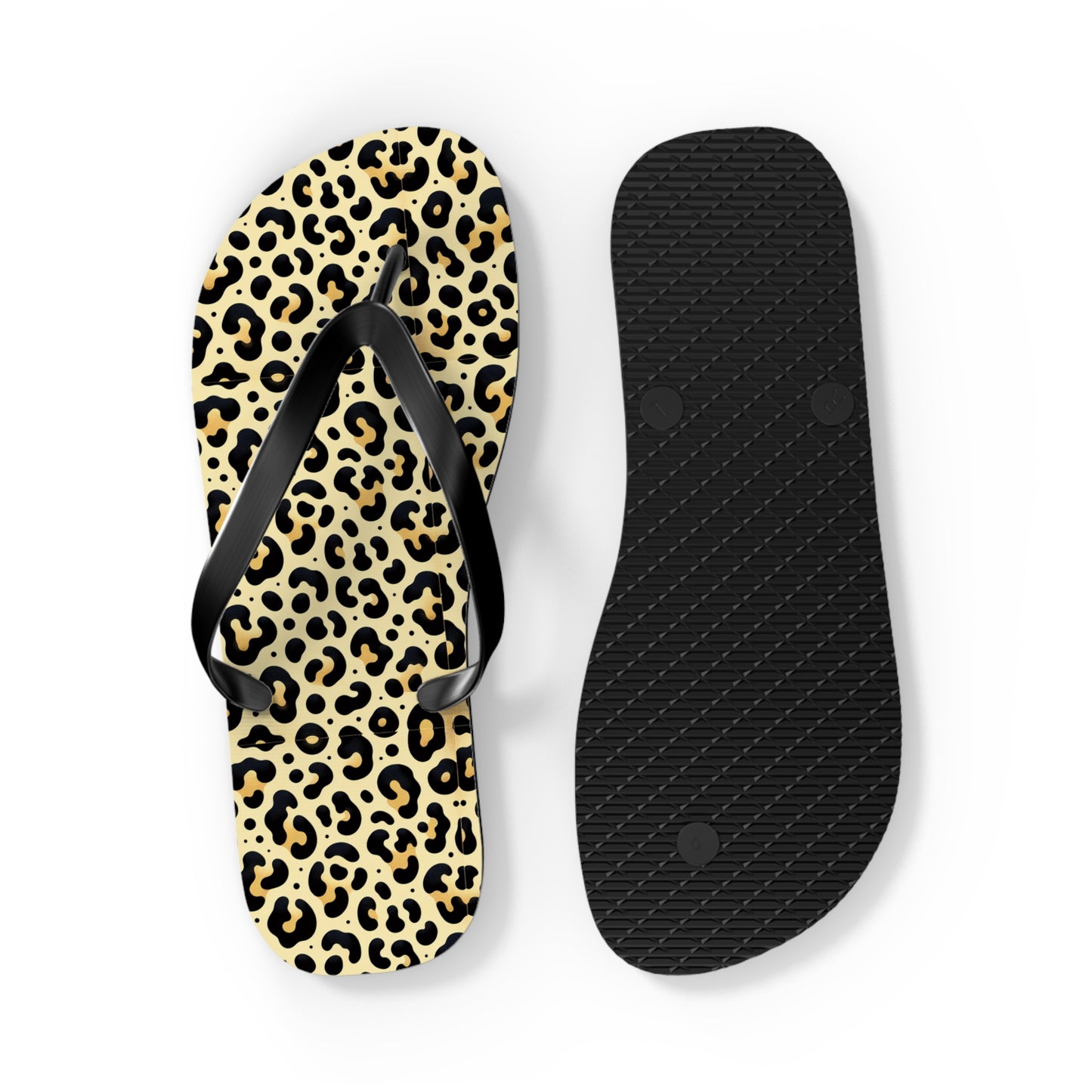 Leopard Print Flip Flops - Comfortable Summer Sandals for Beach & Pool