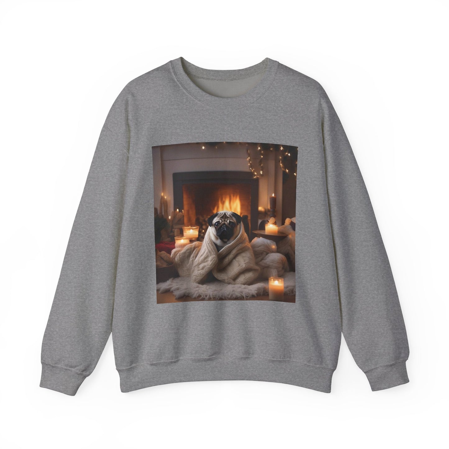 Pug Lover Sweatshirt, Cute Pet Apparel, Perfect for Winter, Gift for Dog Owners, Casual Winter Wear, Relaxed Crewneck