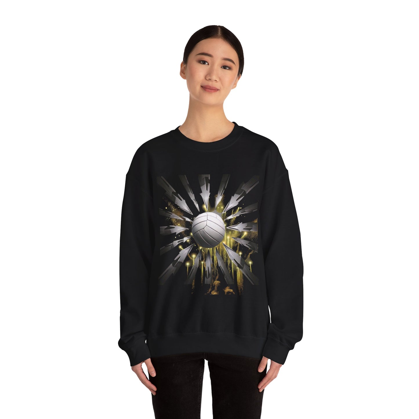 Volleyball Sunburst Unisex Crewneck Sweatshirt