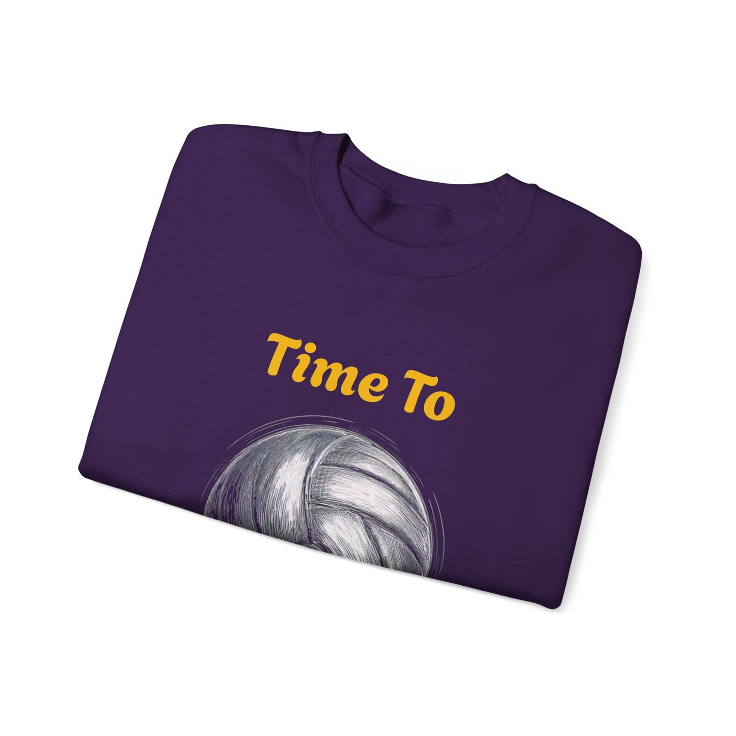Volleyball Crewneck Sweatshirt - "Time to Serve"