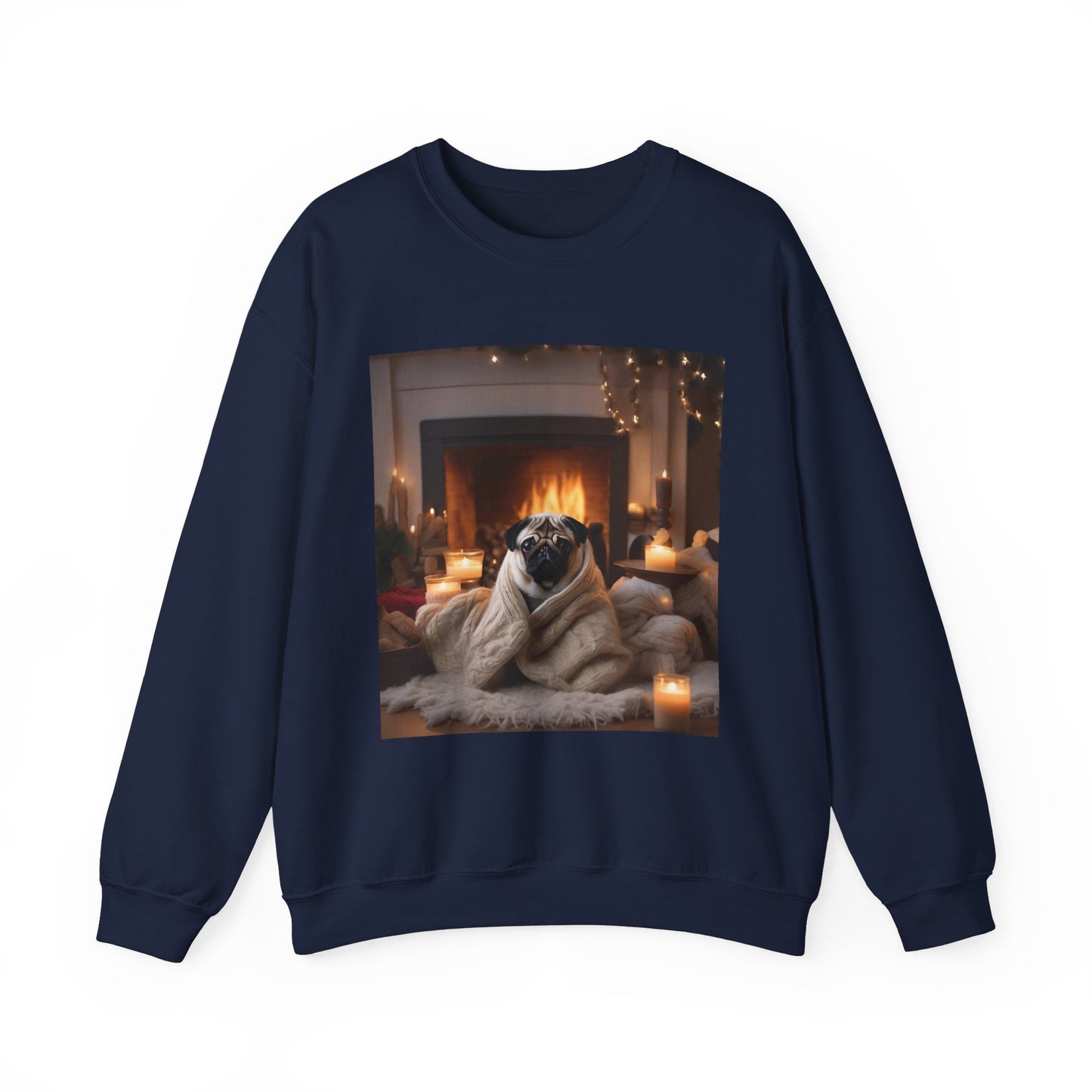 Pug Lover Sweatshirt, Cute Pet Apparel, Perfect for Winter, Gift for Dog Owners, Casual Winter Wear, Relaxed Crewneck