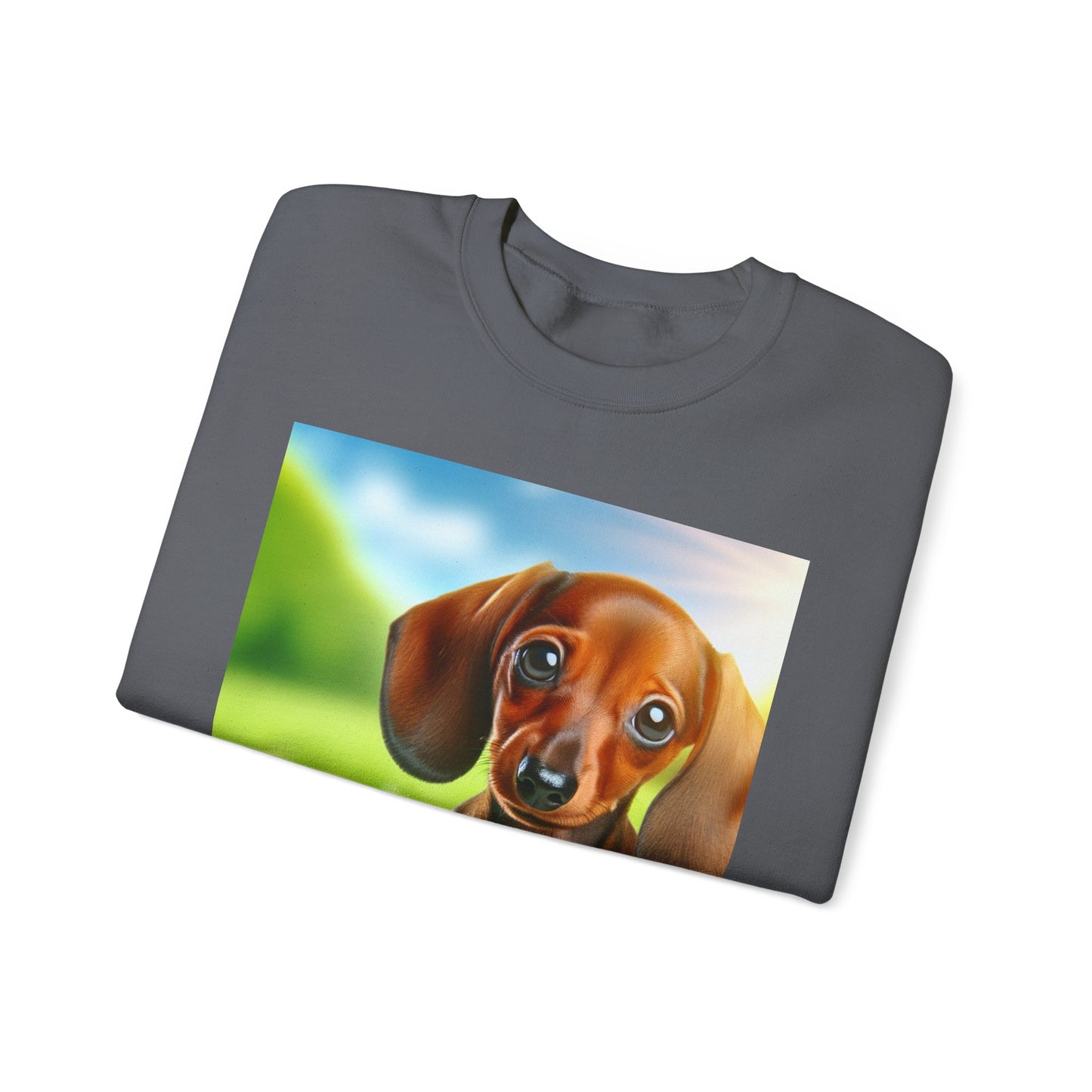 Cute Dachshund Graphic Sweatshirt, Dog Lover Gift, Cozy Pet Apparel, Casual Outfit, Warm Layering Sweatshirt