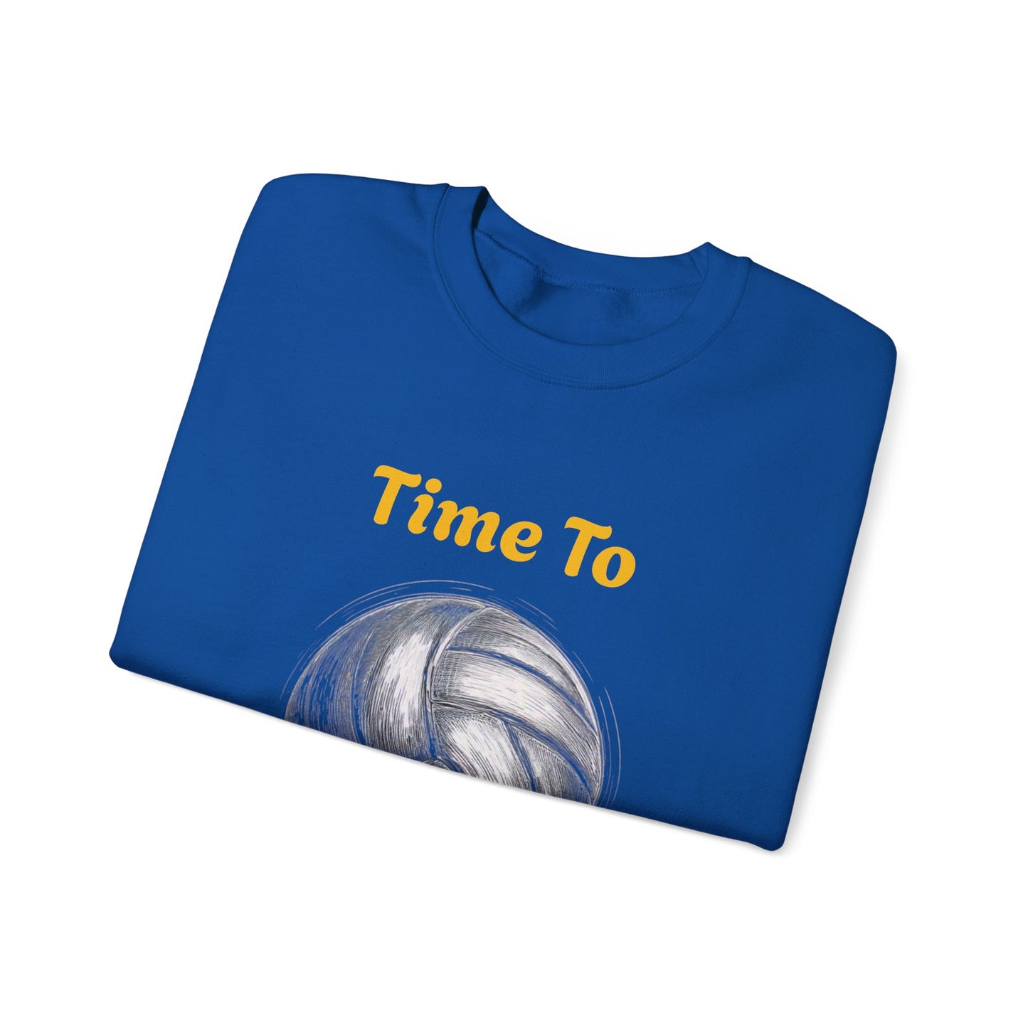 Volleyball Crewneck Sweatshirt - "Time to Serve"