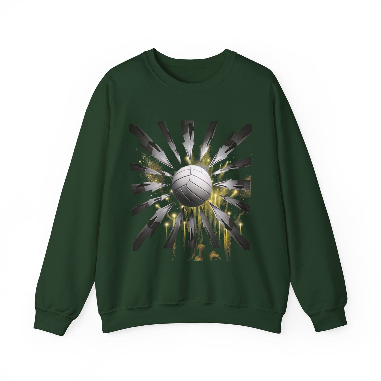Volleyball Sunburst Unisex Crewneck Sweatshirt