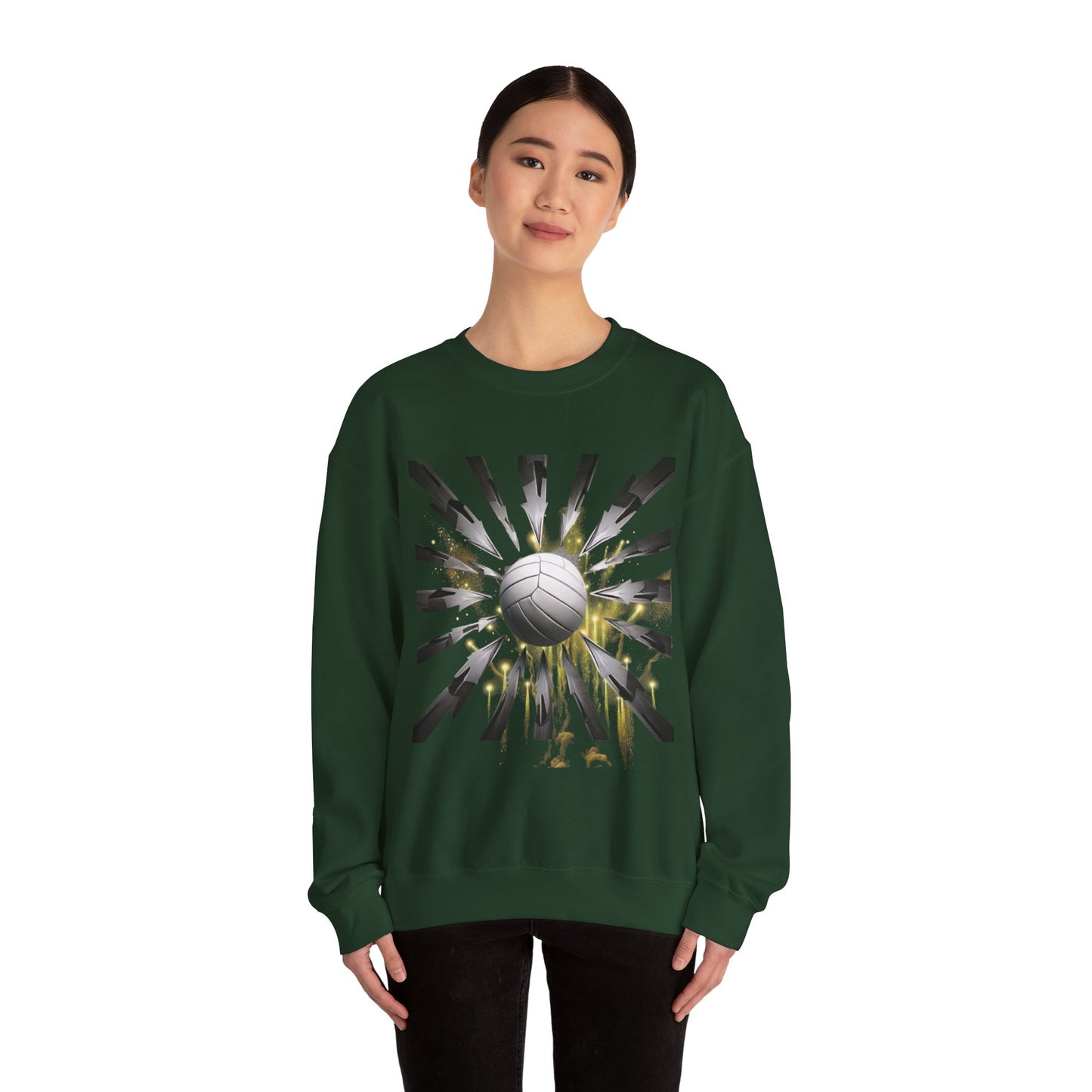 Volleyball Sunburst Unisex Crewneck Sweatshirt