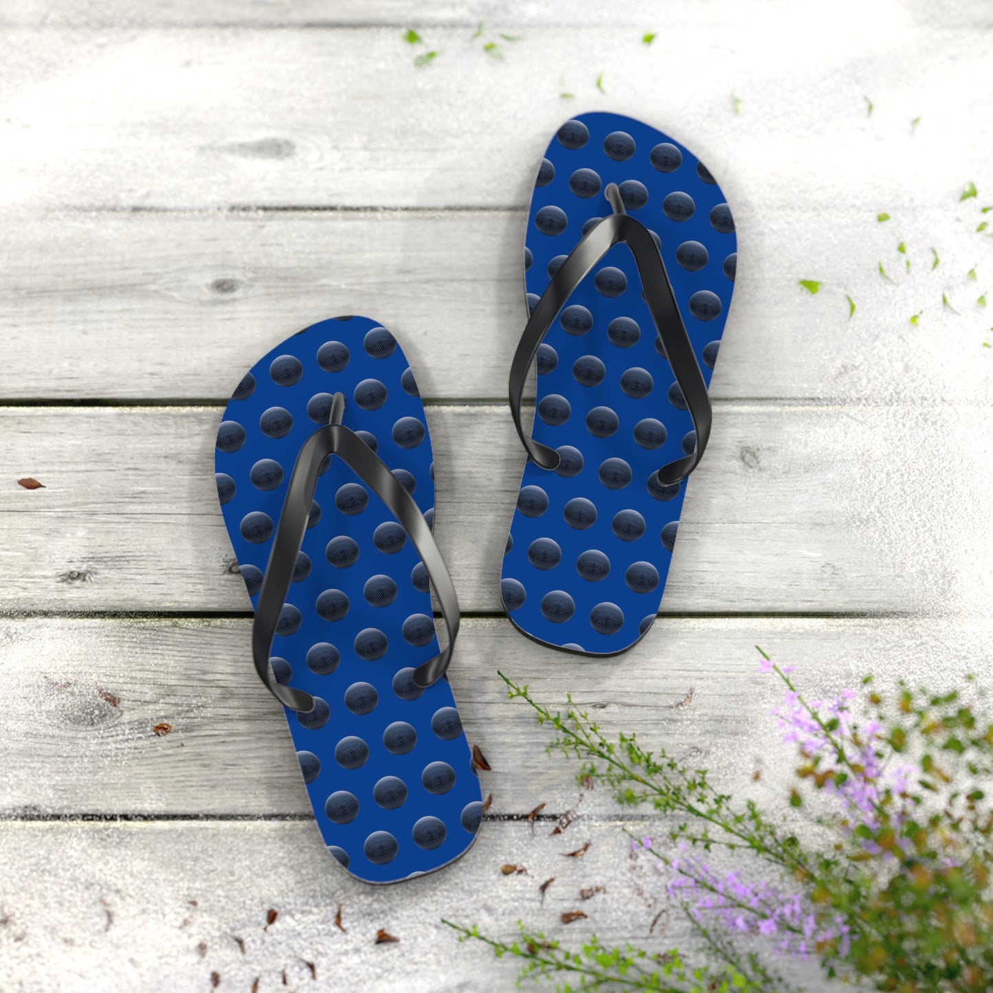 Stylish Modern Polka Dot Flip Flops for Summer Relaxation