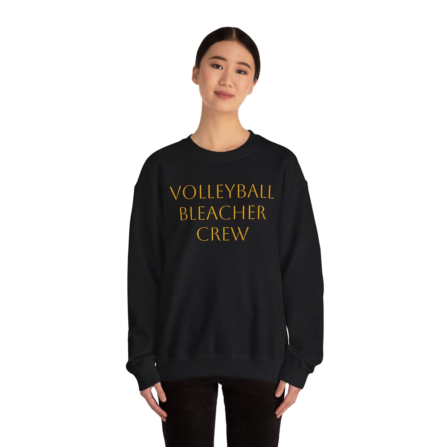 Team Volleyball Sweatshirt - Gold and Purple Unisex Heavy Blend™ Crewneck