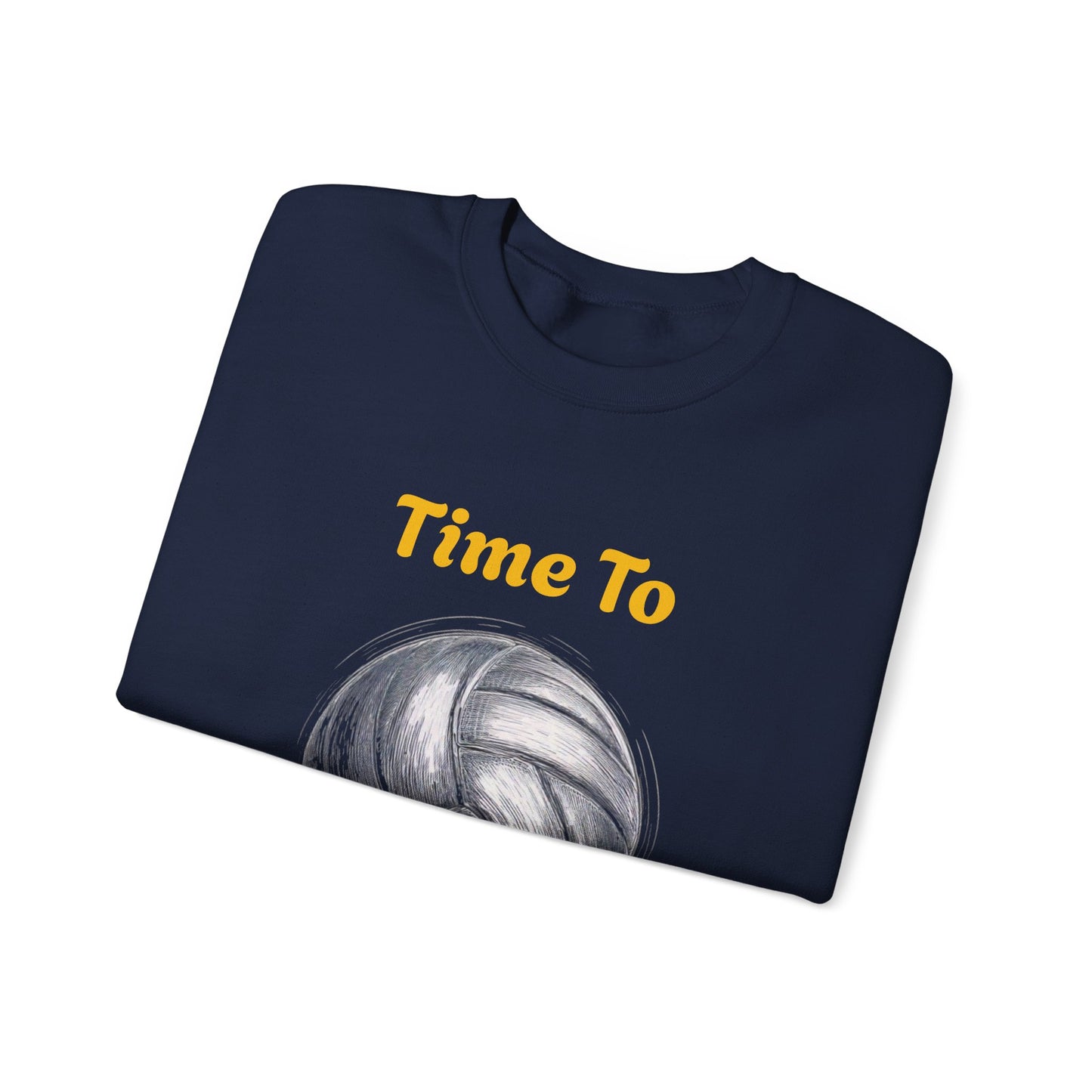 Volleyball Crewneck Sweatshirt - "Time to Serve"