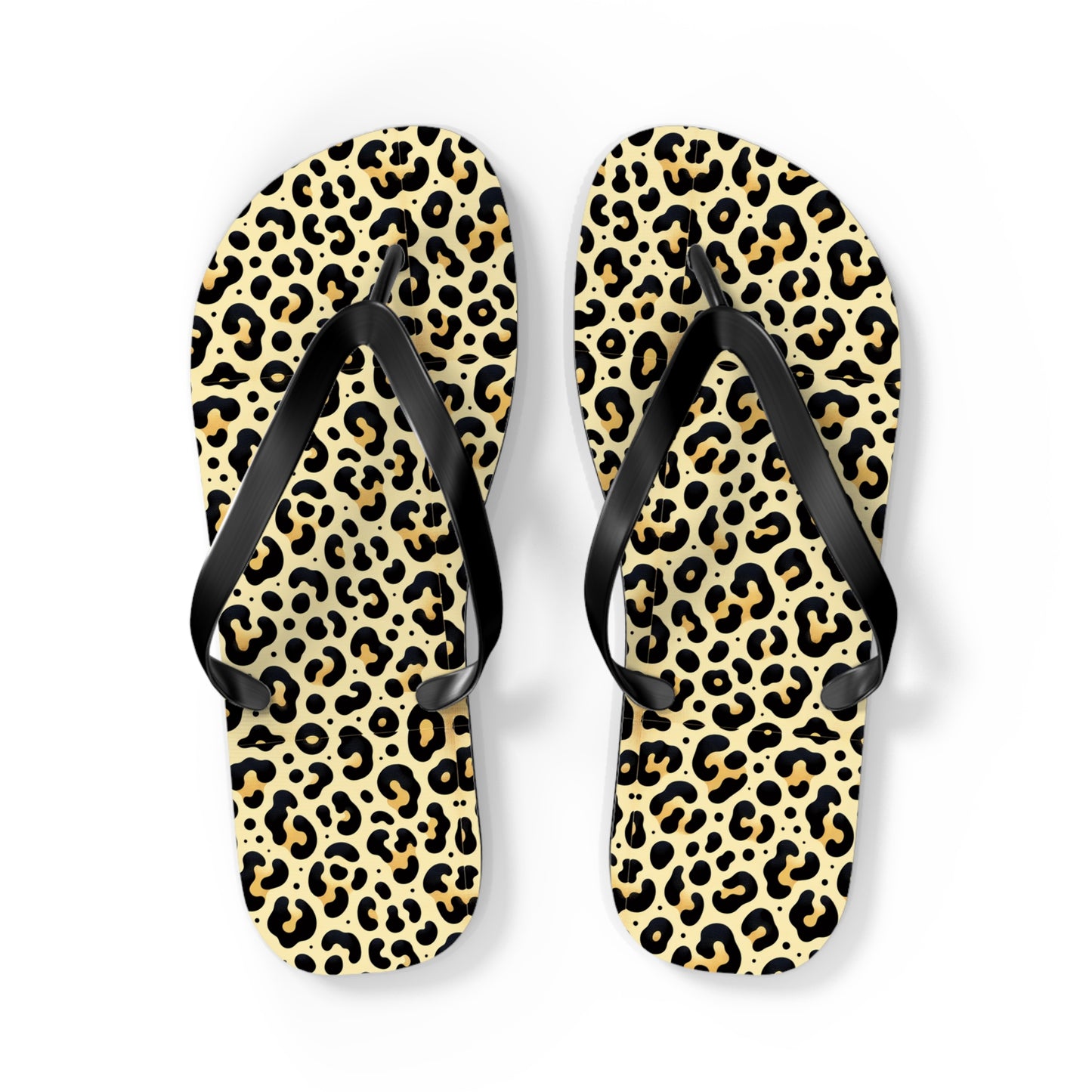 Leopard Print Flip Flops - Comfortable Summer Sandals for Beach & Pool