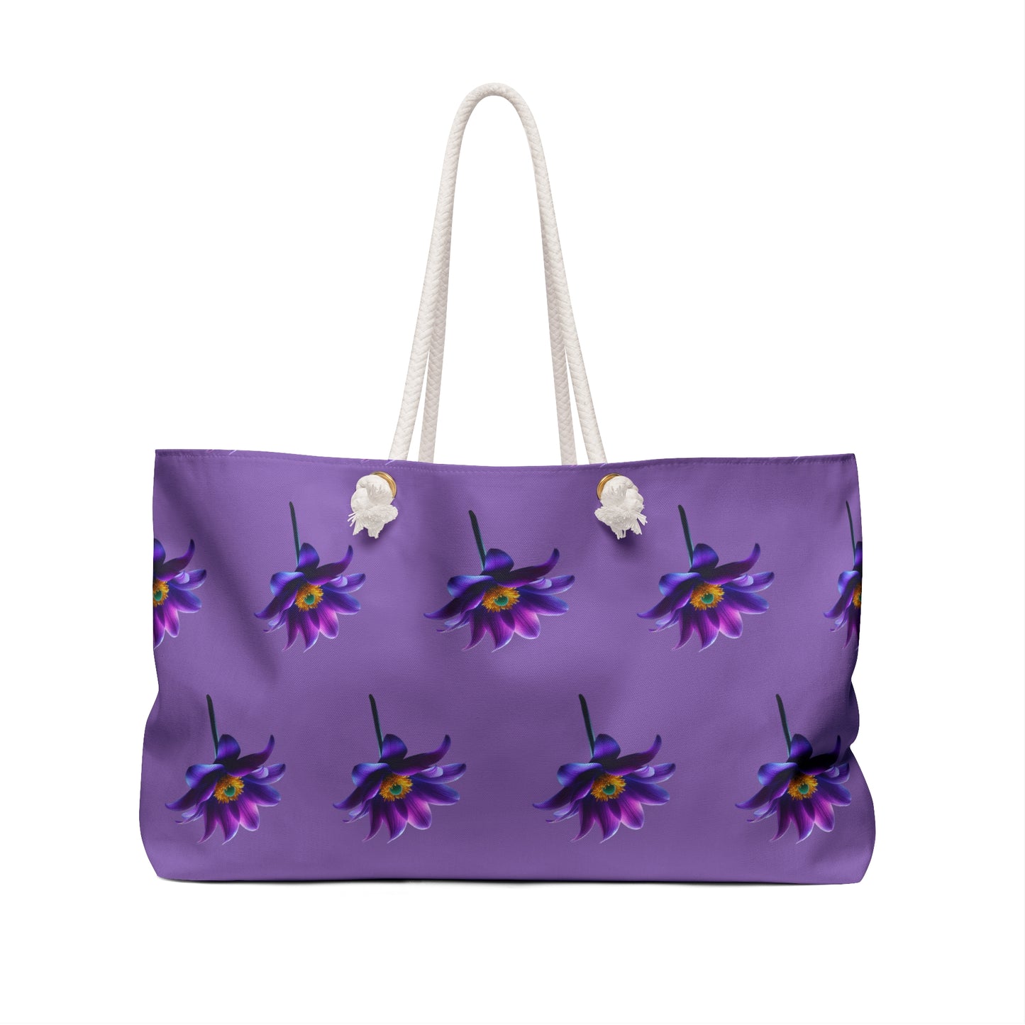 Purple Flower Weekender Bag for Travel & Leisure
