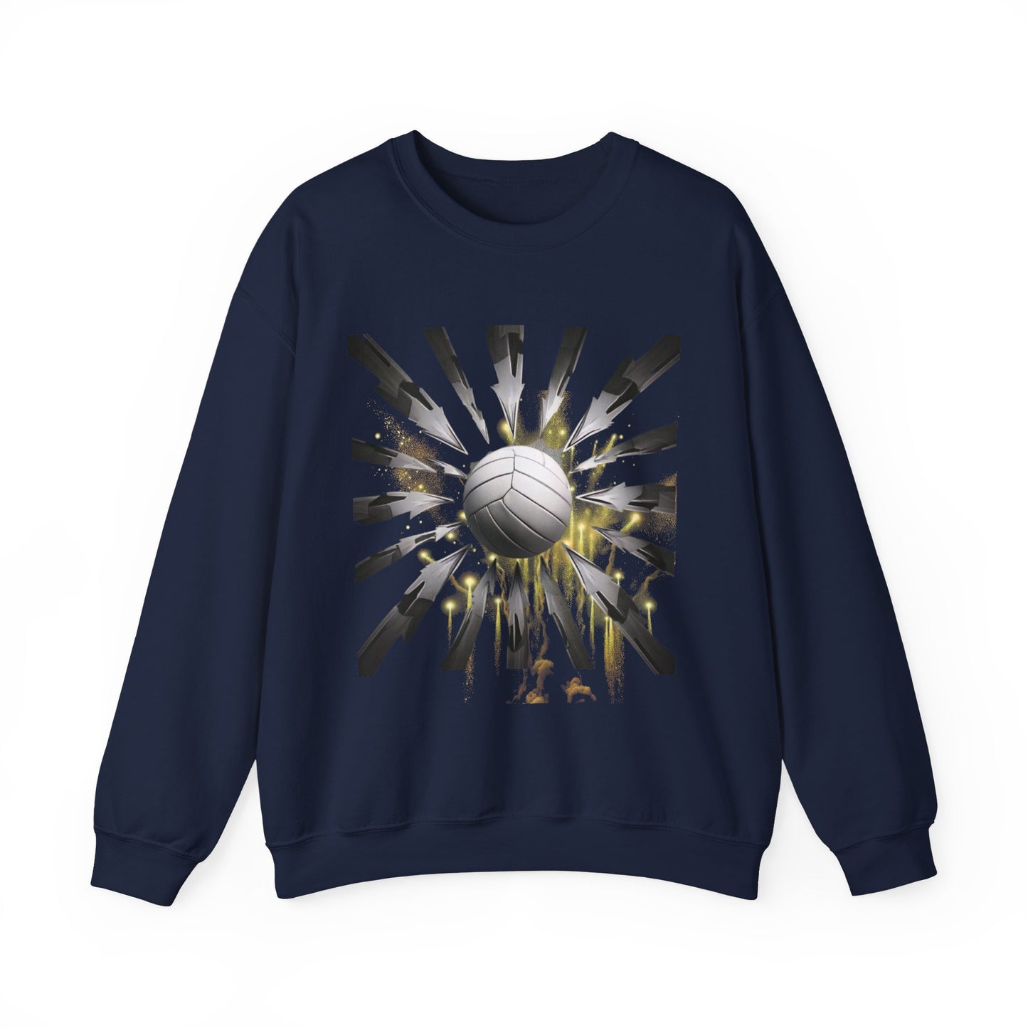 Volleyball Sunburst Unisex Crewneck Sweatshirt