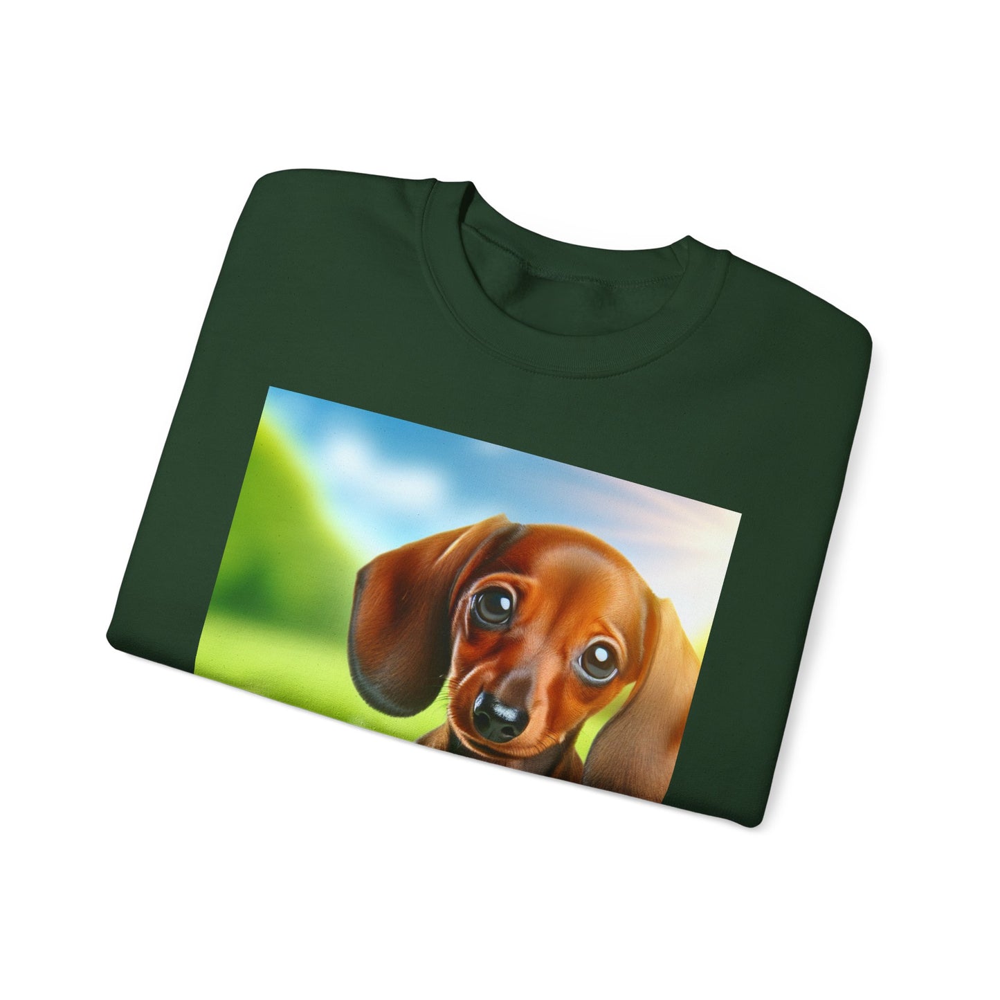 Cute Dachshund Graphic Sweatshirt, Dog Lover Gift, Cozy Pet Apparel, Casual Outfit, Warm Layering Sweatshirt