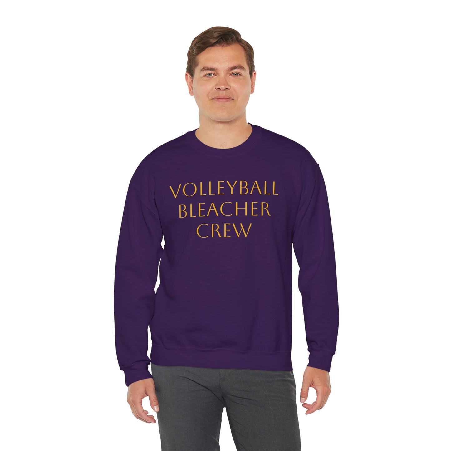 Team Volleyball Sweatshirt - Gold and Purple Unisex Heavy Blend™ Crewneck