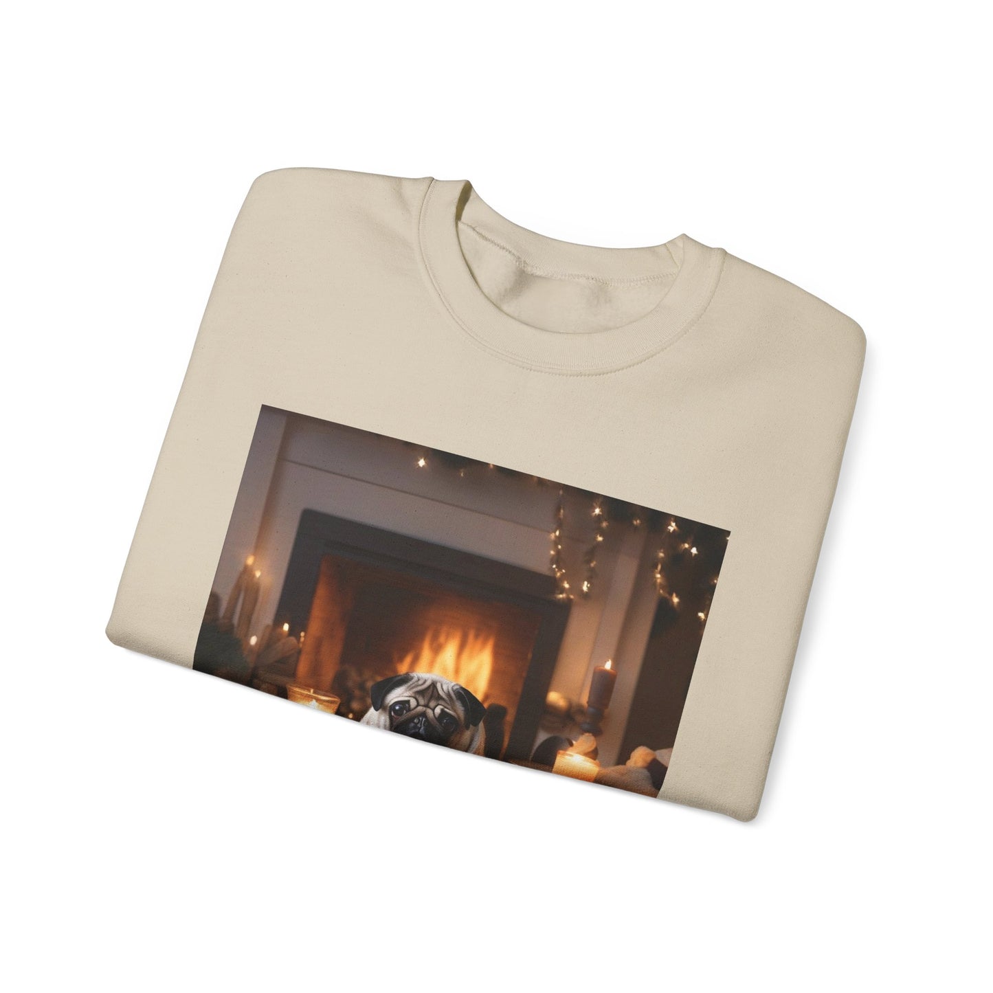 Pug Lover Sweatshirt, Cute Pet Apparel, Perfect for Winter, Gift for Dog Owners, Casual Winter Wear, Relaxed Crewneck