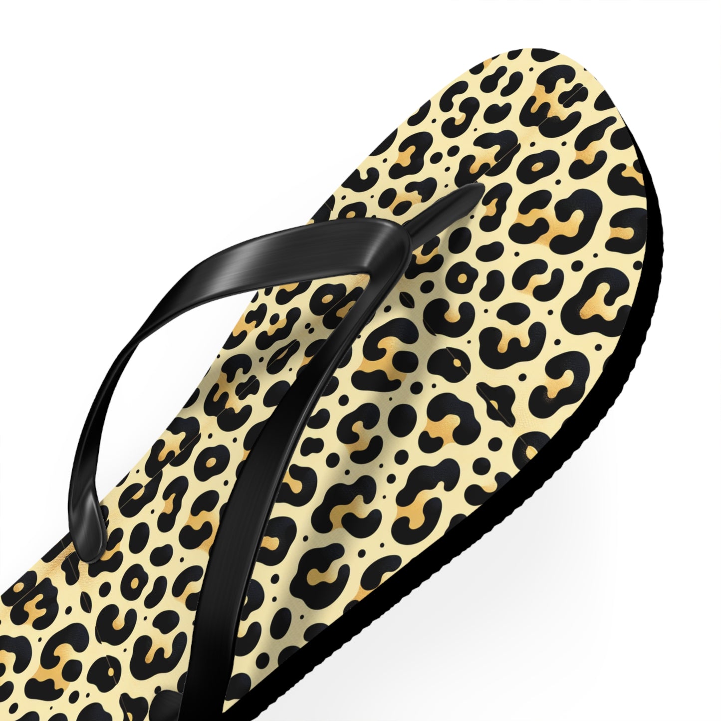 Leopard Print Flip Flops - Comfortable Summer Sandals for Beach & Pool