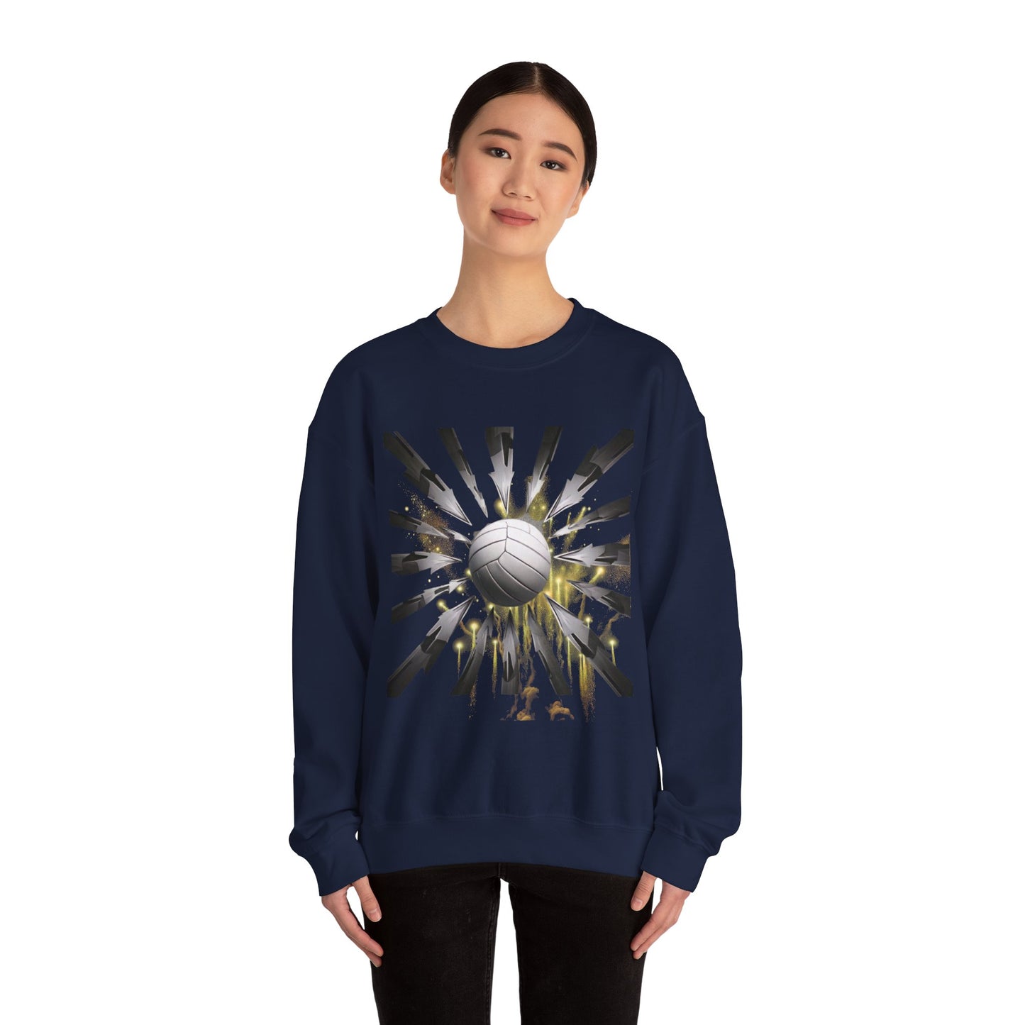 Volleyball Sunburst Unisex Crewneck Sweatshirt
