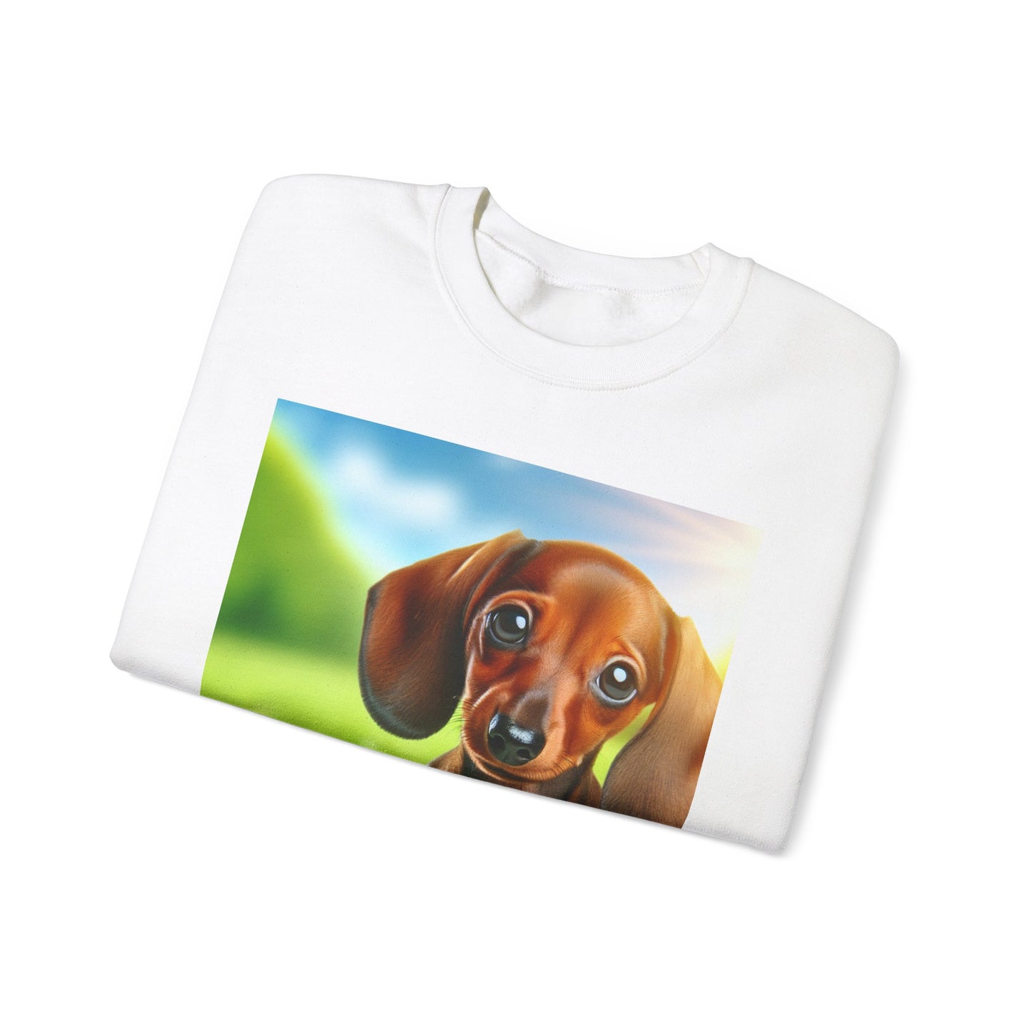 Cute Dachshund Graphic Sweatshirt, Dog Lover Gift, Cozy Pet Apparel, Casual Outfit, Warm Layering Sweatshirt