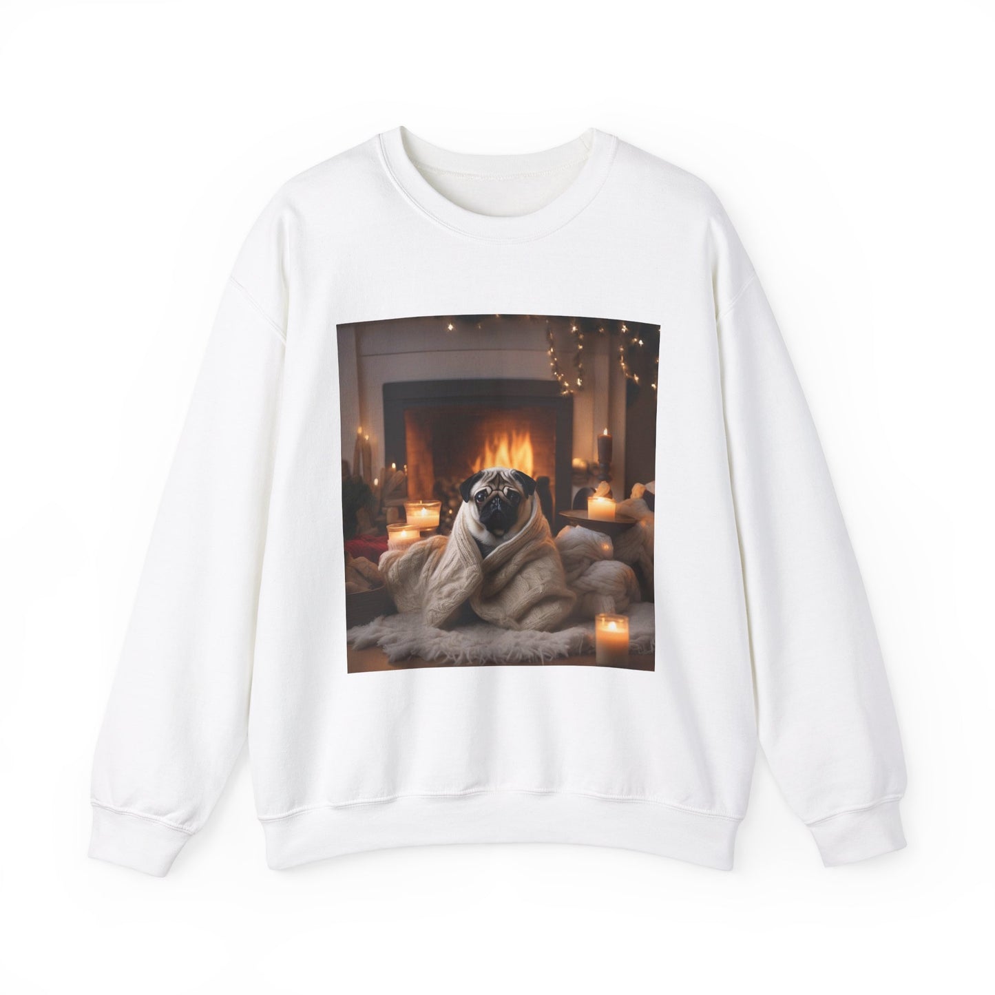 Pug Lover Sweatshirt, Cute Pet Apparel, Perfect for Winter, Gift for Dog Owners, Casual Winter Wear, Relaxed Crewneck