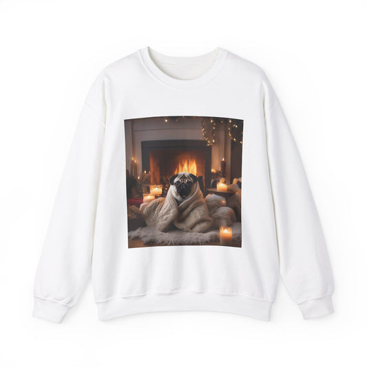 Pug Lover Sweatshirt, Cute Pet Apparel, Perfect for Winter, Gift for Dog Owners, Casual Winter Wear, Relaxed Crewneck