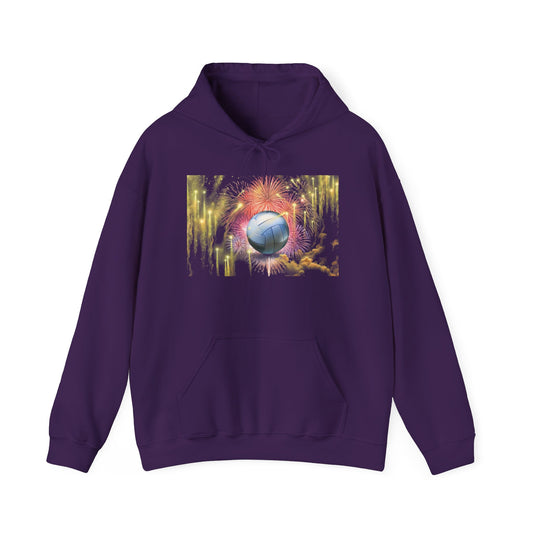 Unisex Heavy Blend™ Hooded Sweatshirt with Colorful Sphere Design